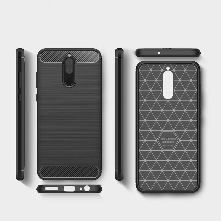 For Huawei  Maimang 6 Brushed Carbon Fiber Texture TPU Shockproof Anti-slip Soft Protective Back Cover Case