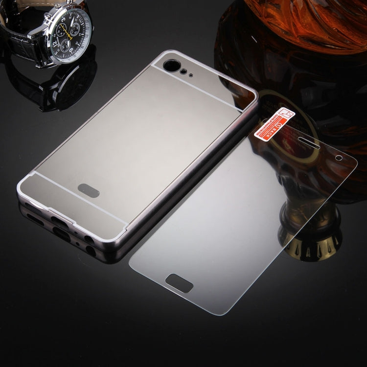 For Lenovo ZUK Z2 Electroplating Mirror PC Protective Case Back Shell Cover + Tempered Glass Film Screen Protector
