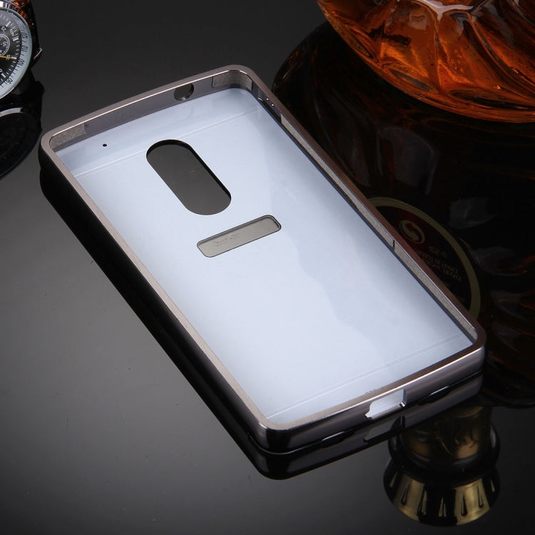 For Lenovo Lemon X3 C50 Electroplating Mirror PC Protective Case Back Shell Cover + Tempered Glass Film Screen Protector