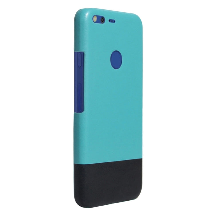 For Google Pixel XL Fashionable Color Matching Bicolourable PC + PU Leather Back Cover Case