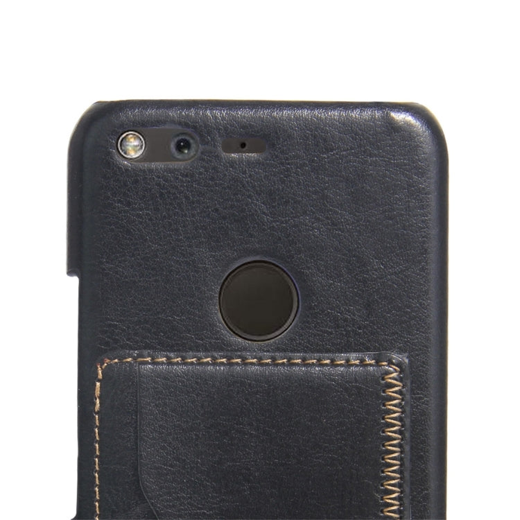 For Google Pixel Crazy Horse Texture PU Leather Protective Back Cover Case with Holder & Card Slots
