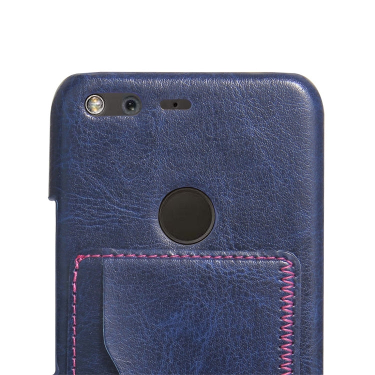For Google Pixel Crazy Horse Texture PU Leather Protective Back Cover Case with Holder & Card Slots
