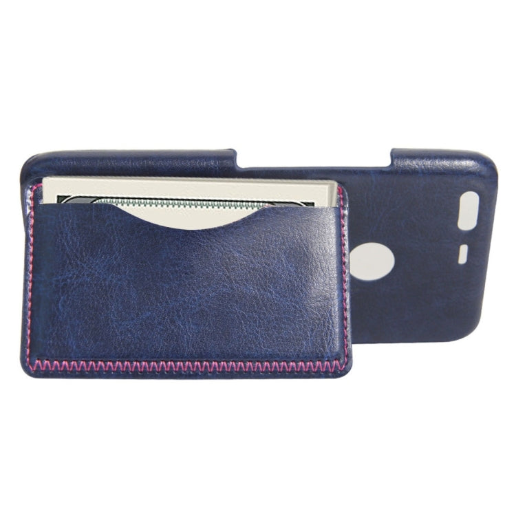 For Google Pixel Crazy Horse Texture PU Leather Protective Back Cover Case with Holder & Card Slots