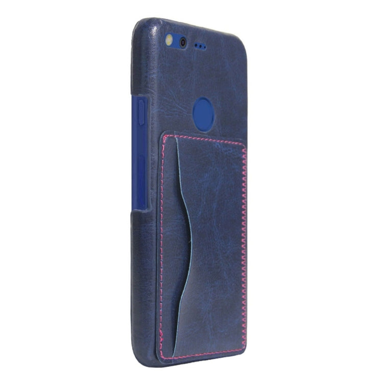 For Google Pixel XL Crazy Horse Texture PU Leather Protective Back Cover Case with Holder & Card Slots