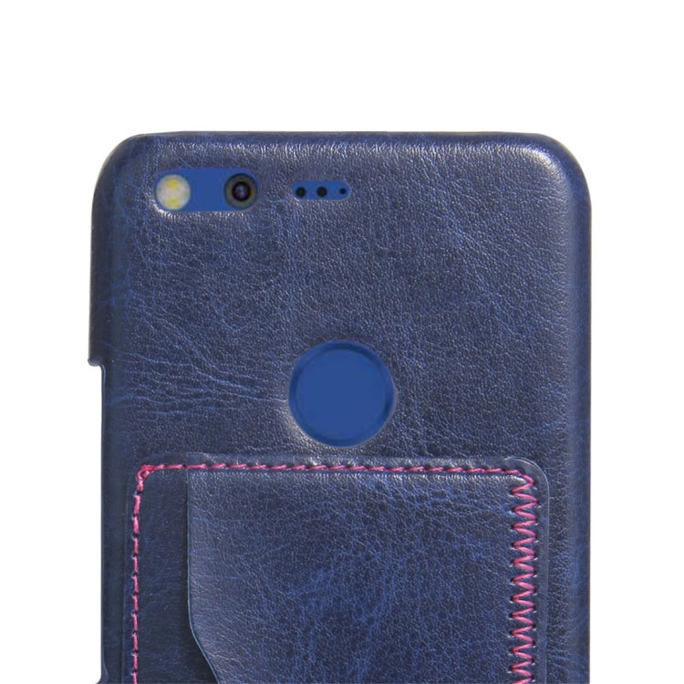 For Google Pixel XL Crazy Horse Texture PU Leather Protective Back Cover Case with Holder & Card Slots