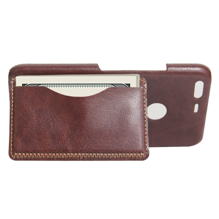 For Google Pixel XL Crazy Horse Texture PU Leather Protective Back Cover Case with Holder & Card Slots