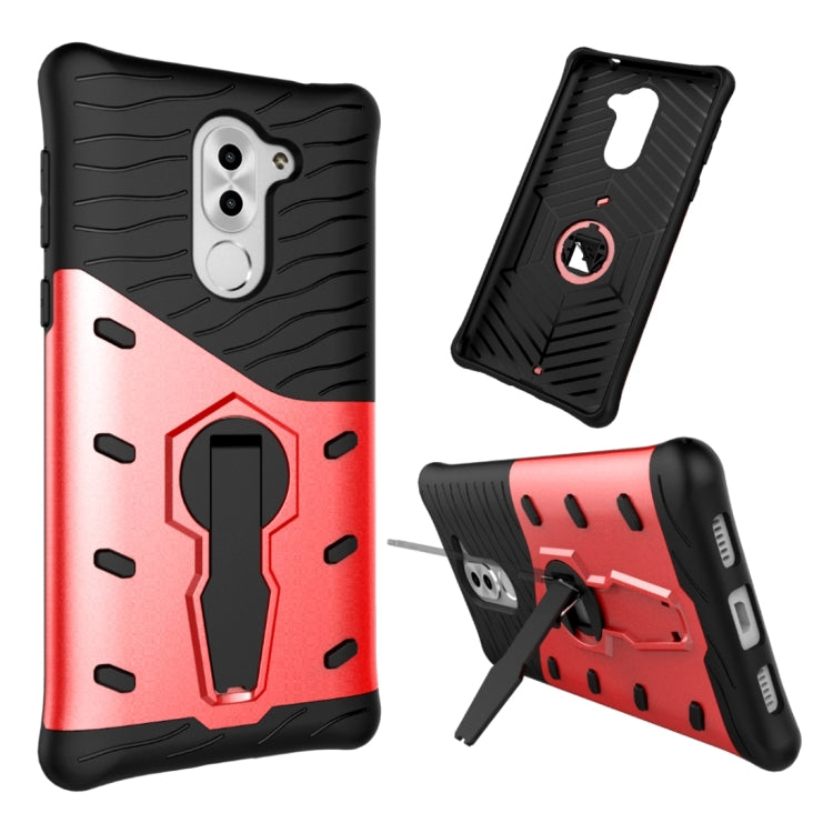 For Huawei  Honor 6X Shock-Resistant 360 Degree Spin Sniper Hybrid Case TPU + PC Combination Case with Holder