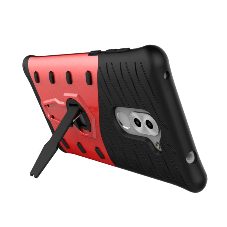 For Huawei  Honor 6X Shock-Resistant 360 Degree Spin Sniper Hybrid Case TPU + PC Combination Case with Holder