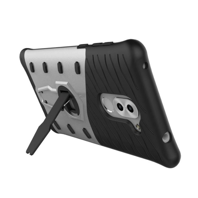 For Huawei  Honor 6X Shock-Resistant 360 Degree Spin Sniper Hybrid Case TPU + PC Combination Case with Holder