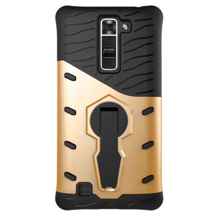 For LG K8 US Version Shock-Resistant 360 Degree Spin Sniper Hybrid Case TPU + PC Combination Case with Holder