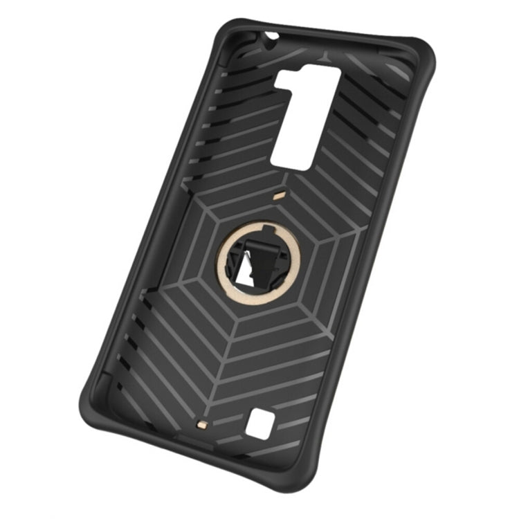 For LG K8 US Version Shock-Resistant 360 Degree Spin Sniper Hybrid Case TPU + PC Combination Case with Holder