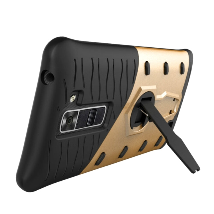 For LG K8 US Version Shock-Resistant 360 Degree Spin Sniper Hybrid Case TPU + PC Combination Case with Holder