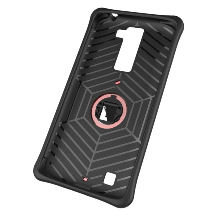 For LG K8 US Version Shock-Resistant 360 Degree Spin Sniper Hybrid Case TPU + PC Combination Case with Holder