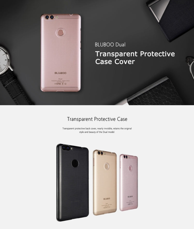 BLUBOO for Dual (MPH1720) Shatter-Resistant Transparent Plastic Protective Case(Transparent)