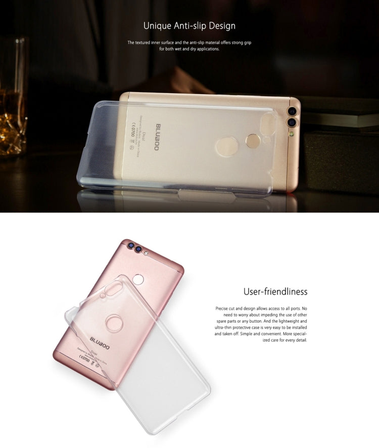 BLUBOO for Dual (MPH1720) Shatter-Resistant Transparent Plastic Protective Case(Transparent)