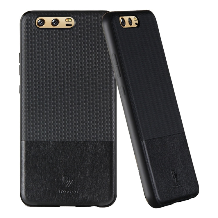 DZGOGO LUXURY Series for  Huawei P10 Plus TPU + PC Business Style Leatherwear Impact Combination Protection Case(Black)