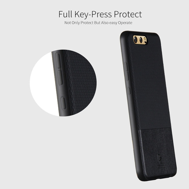 DZGOGO LUXURY Series for  Huawei P10 Plus TPU + PC Business Style Leatherwear Impact Combination Protection Case(Black)
