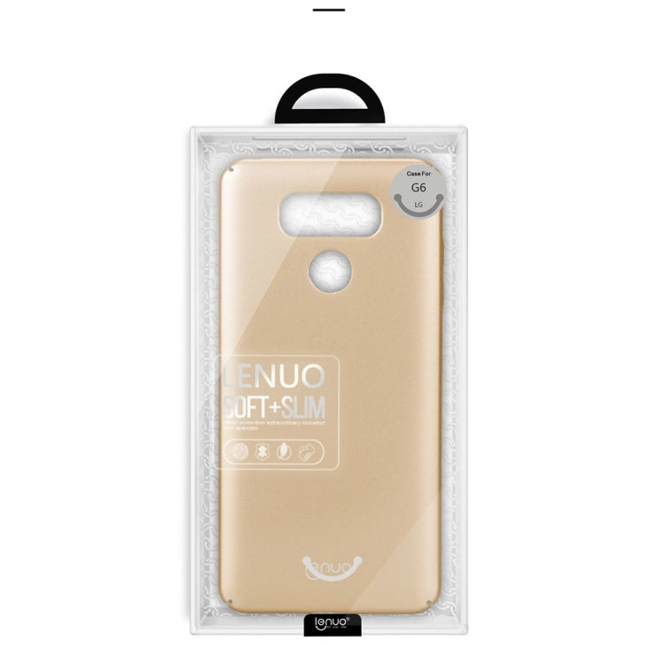 Lenuo for LG G6 PC Ultra-thin Edge Fully Wrapped Up Impact Protection Case(Gold)