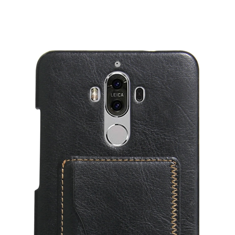For Huawei  Mate 9 Crazy Horse Texture Solid Color Leather Surface PC Protective Case Back Cover with Holder & Card Slot
