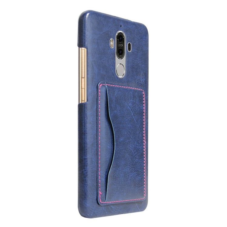 For Huawei  Mate 9 Crazy Horse Texture Solid Color Leather Surface PC Protective Case Back Cover with Holder & Card Slot