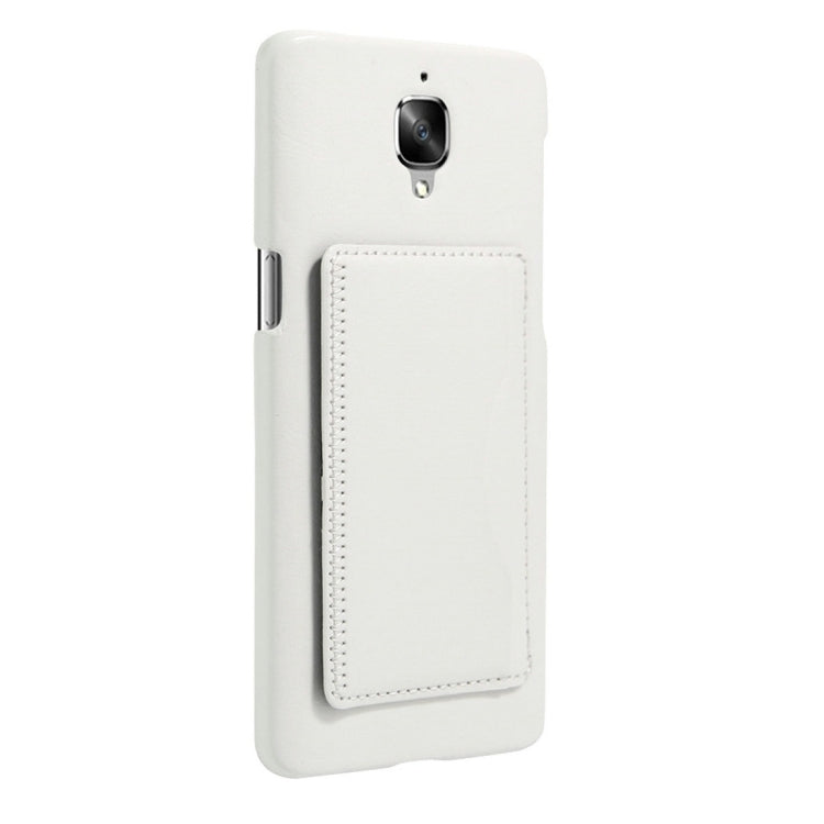 For OnePlus  3 & 3T Crazy Horse Texture Solid Color Leather Surface PC Protective Case Back Cover with Holder & Card Slot