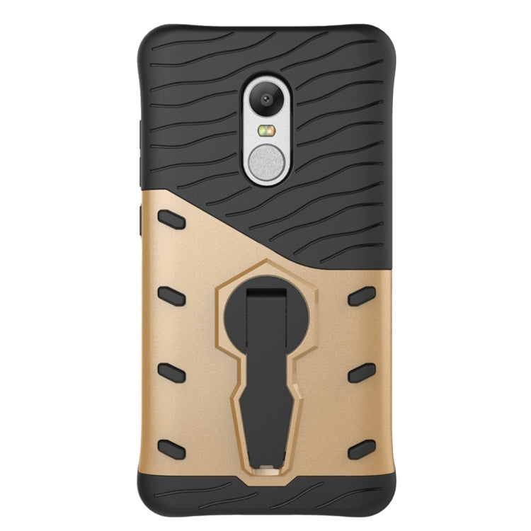 For Xiaomi  Redmi Note 4 / 4X Shock-Resistant 360 Degree Spin Sniper Hybrid Case TPU + PC Combination Case with Holder