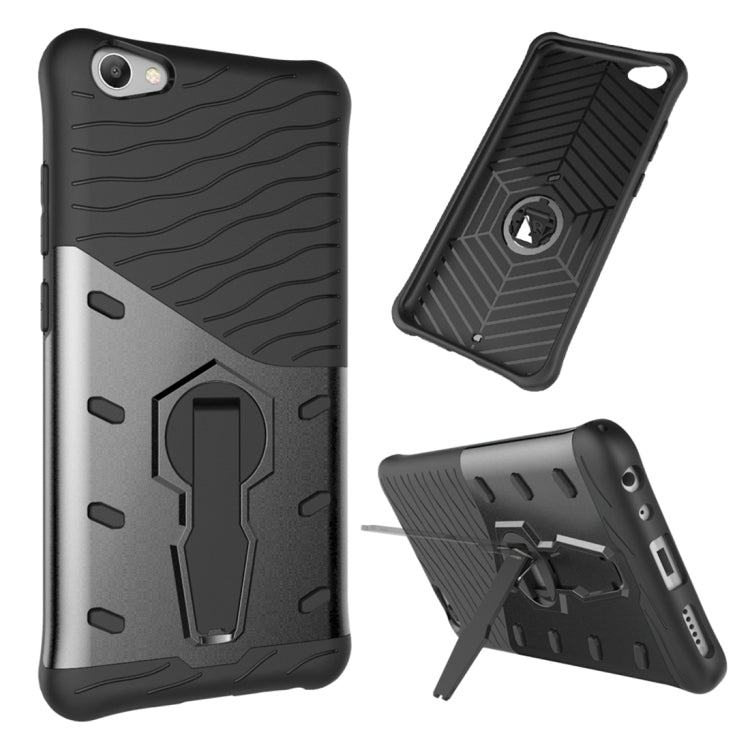 For Vivo  V5 Lite / Y66 Shock-Resistant 360 Degree Spin Sniper Hybrid Case TPU + PC Combination Case with Holder