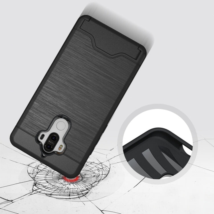For Huawei  Mate 9 Brushed Texture Separable PC + TPU Protective Combination Back Case with Holder & Card Slot