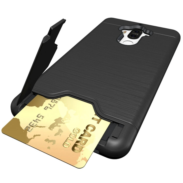 For Huawei  Mate 9 Brushed Texture Separable PC + TPU Protective Combination Back Case with Holder & Card Slot