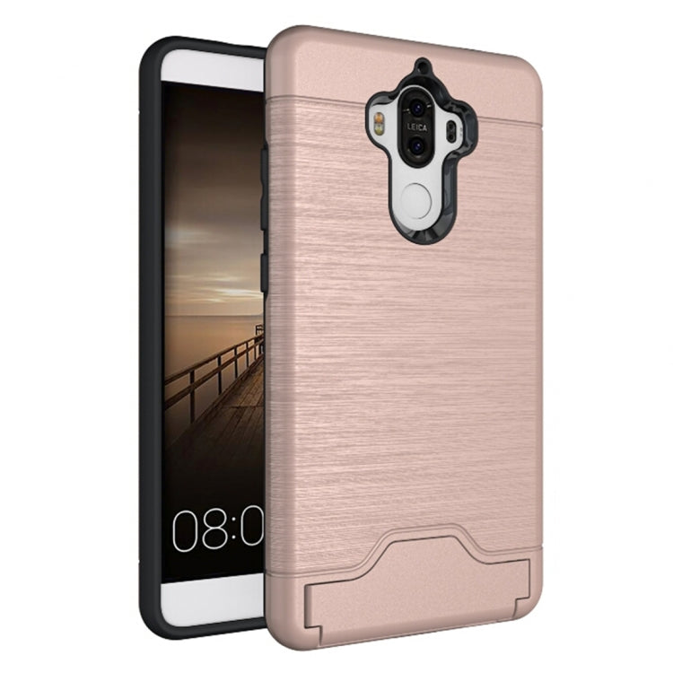 For Huawei  Mate 9 Brushed Texture Separable PC + TPU Protective Combination Back Case with Holder & Card Slot