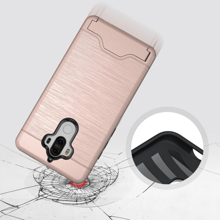 For Huawei  Mate 9 Brushed Texture Separable PC + TPU Protective Combination Back Case with Holder & Card Slot