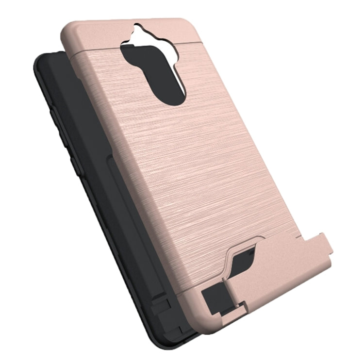 For Huawei  Mate 9 Brushed Texture Separable PC + TPU Protective Combination Back Case with Holder & Card Slot