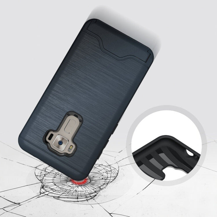 For ASUS ZenFone 3 / ZE552KL Brushed Texture Separable PC + TPU Protective Combination Back Case with Holder & Card Slot