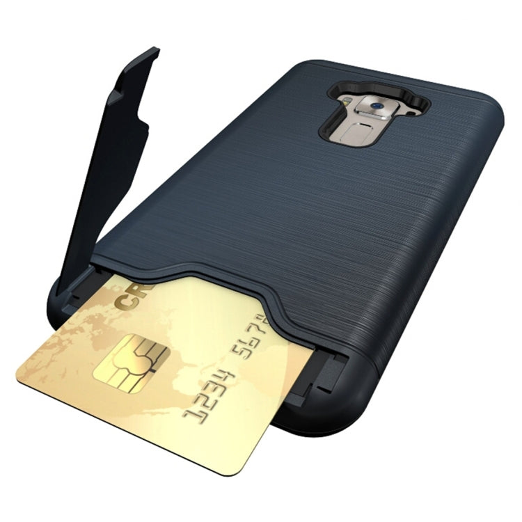 For ASUS ZenFone 3 / ZE552KL Brushed Texture Separable PC + TPU Protective Combination Back Case with Holder & Card Slot