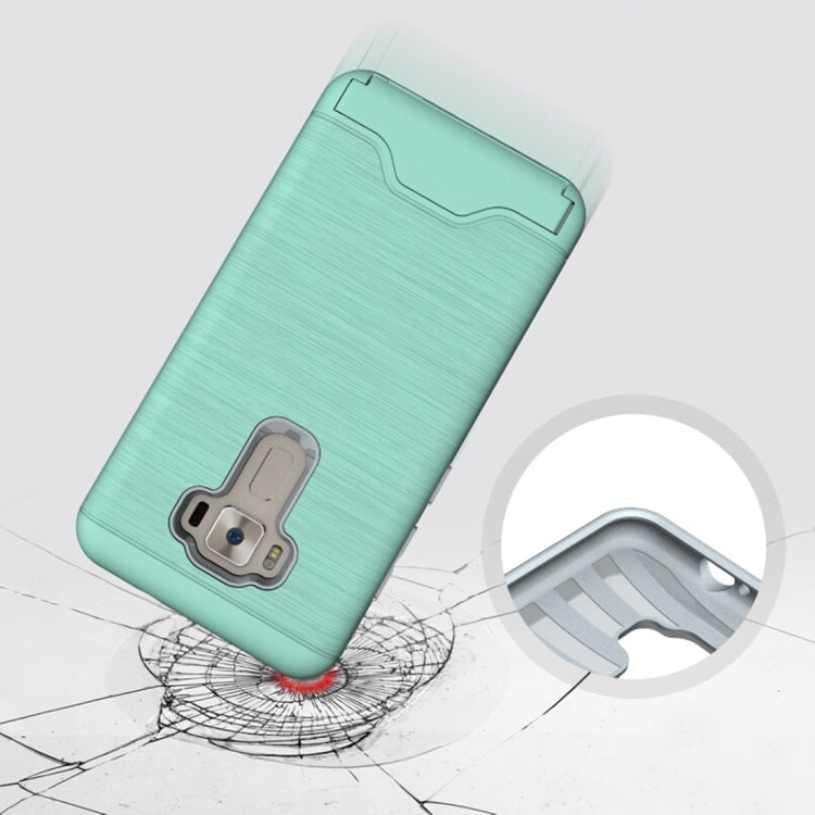 For ASUS ZenFone 3 / ZE552KL Brushed Texture Separable PC + TPU Protective Combination Back Case with Holder & Card Slot