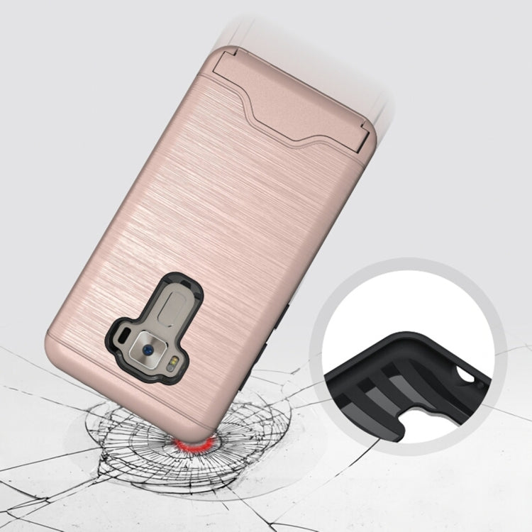 For ASUS ZenFone 3 / ZE552KL Brushed Texture Separable PC + TPU Protective Combination Back Case with Holder & Card Slot