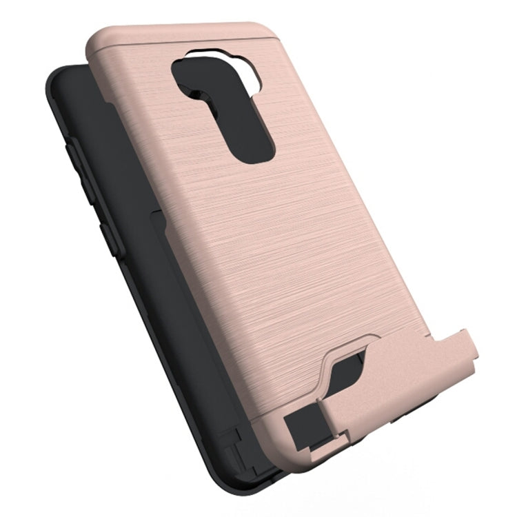 For ASUS ZenFone 3 / ZE552KL Brushed Texture Separable PC + TPU Protective Combination Back Case with Holder & Card Slot