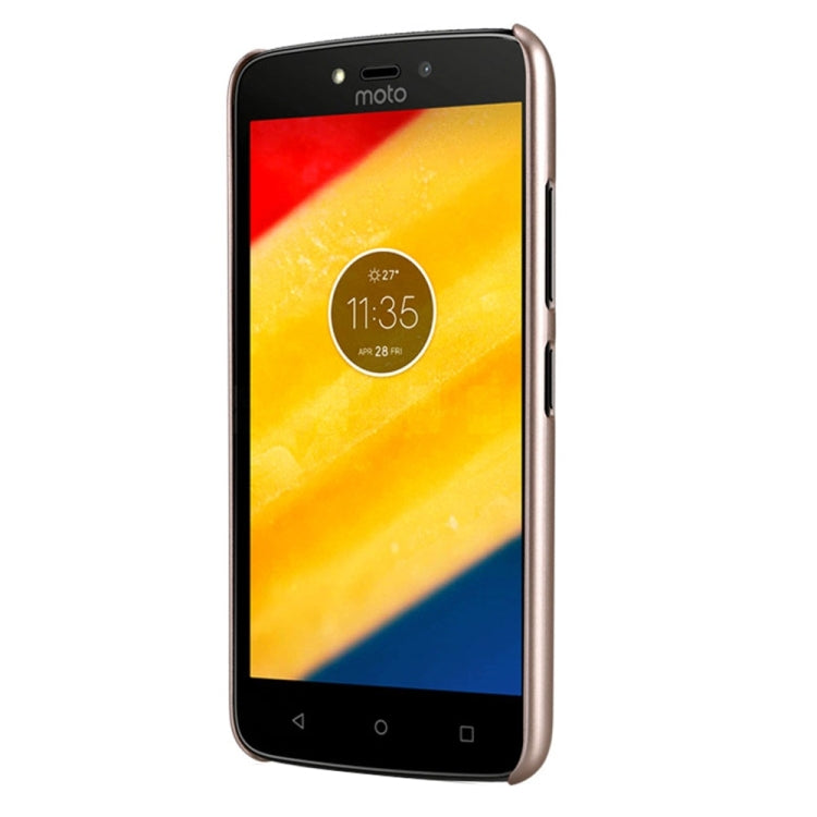 Lenuo for Motorola Moto C Plus PC Ultra-thin Impact Protection Case(Gold)