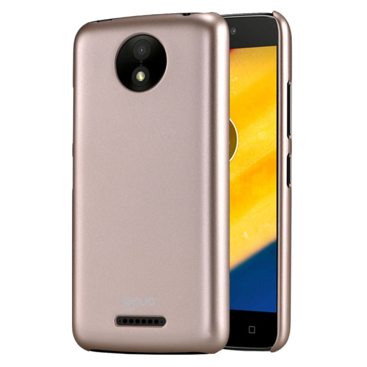 Lenuo for Motorola Moto C Plus PC Ultra-thin Impact Protection Case(Gold)