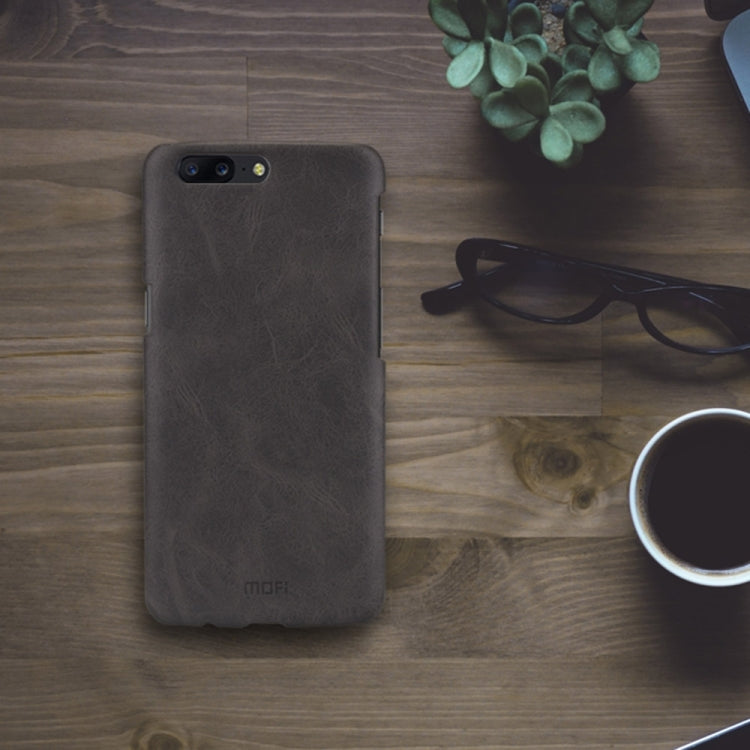 MOFI for OnePlus 5 Crazy Horse Texture Leather Surface PC Protective Case Back Cover