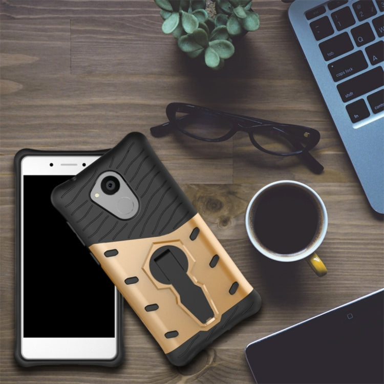 For Huawei  Honor 6C Shock-Resistant 360 Degree Spin Sniper Hybrid cover TPU + PC Combination Case with Holder