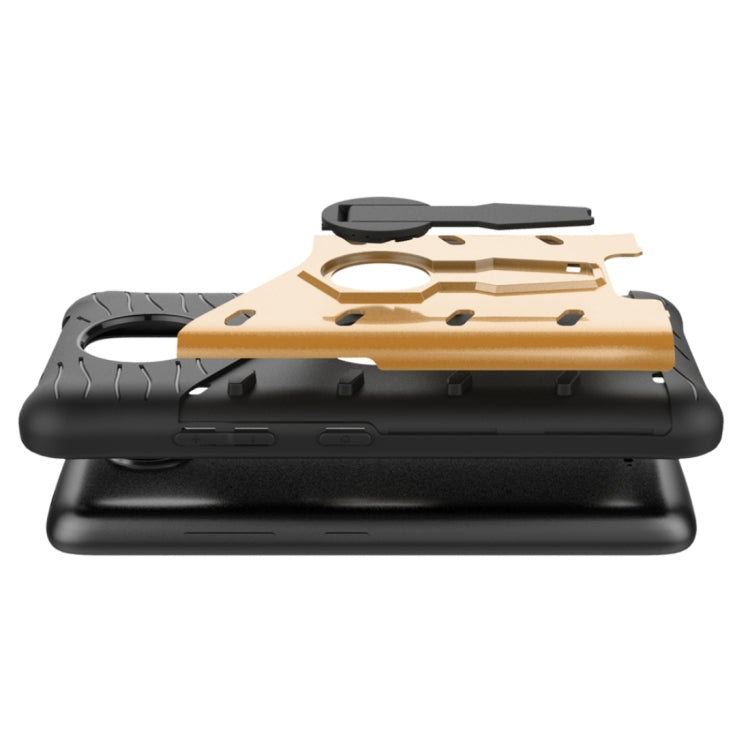 For Motorola Moto C Plus Shock-Resistant 360 Degree Spin Sniper Hybrid Cover TPU + PC Combination Case with Holder