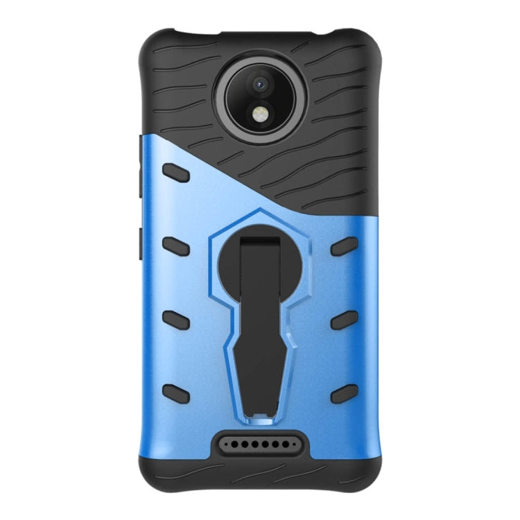 For Motorola Moto C Plus Shock-Resistant 360 Degree Spin Sniper Hybrid Cover TPU + PC Combination Case with Holder