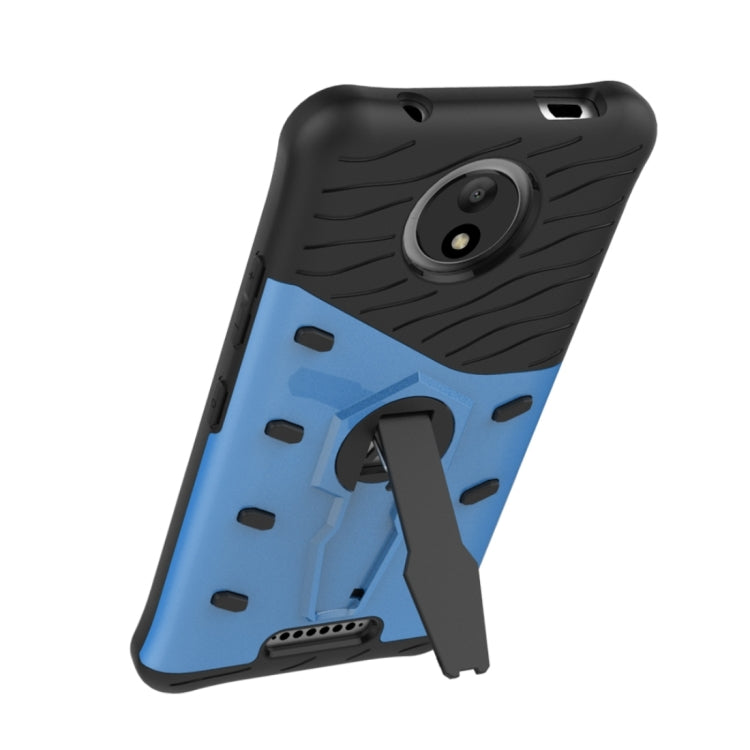 For Motorola Moto C Shock-Resistant 360 Degree Spin Sniper Hybrid Cover TPU + PC Combination Case with Holder