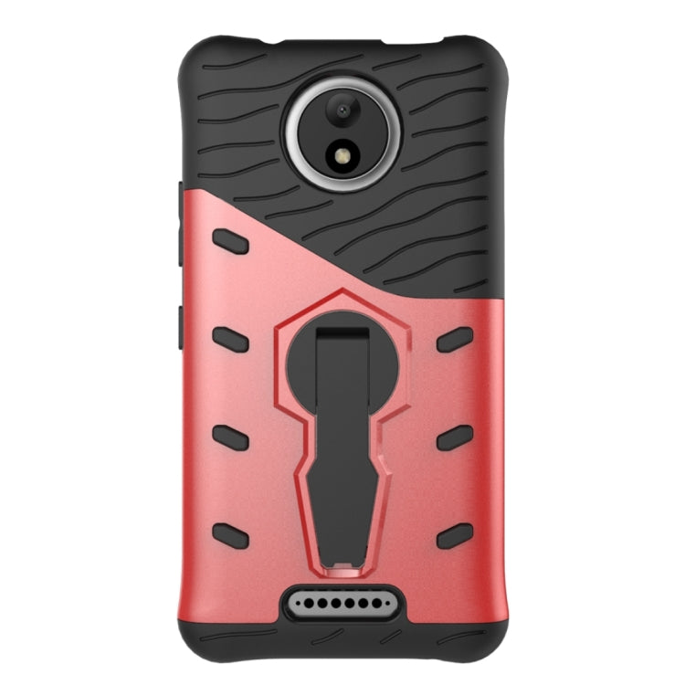 For Motorola Moto C Shock-Resistant 360 Degree Spin Sniper Hybrid Cover TPU + PC Combination Case with Holder