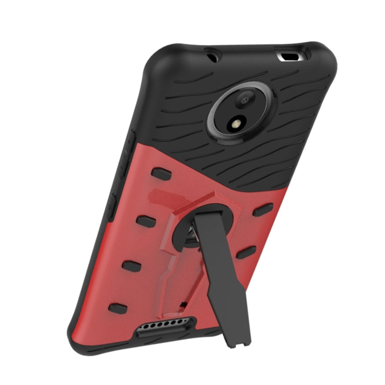 For Motorola Moto C Shock-Resistant 360 Degree Spin Sniper Hybrid Cover TPU + PC Combination Case with Holder
