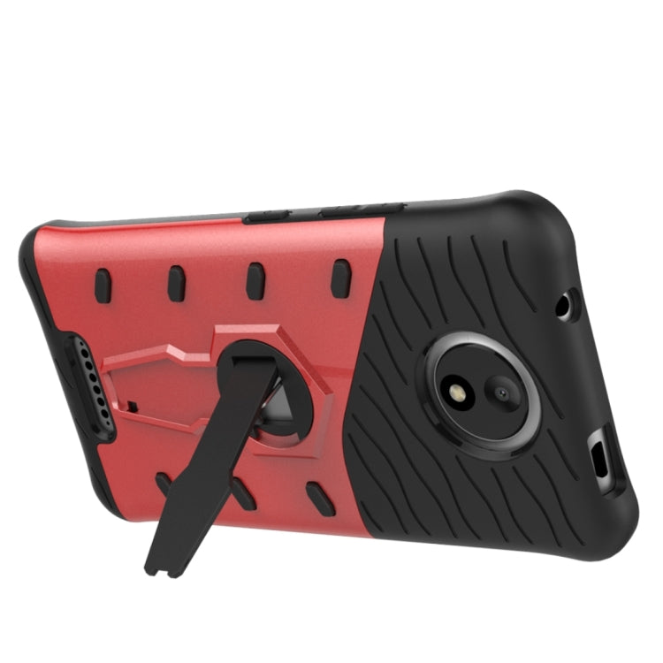 For Motorola Moto C Shock-Resistant 360 Degree Spin Sniper Hybrid Cover TPU + PC Combination Case with Holder
