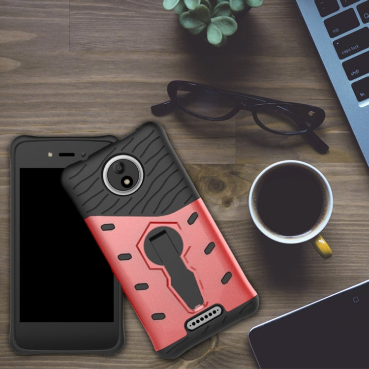 For Motorola Moto C Shock-Resistant 360 Degree Spin Sniper Hybrid Cover TPU + PC Combination Case with Holder