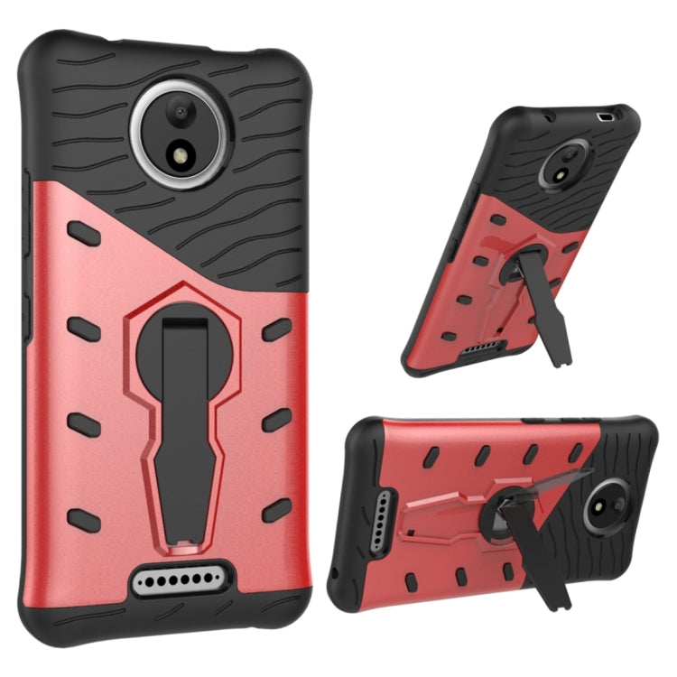For Motorola Moto C Shock-Resistant 360 Degree Spin Sniper Hybrid Cover TPU + PC Combination Case with Holder