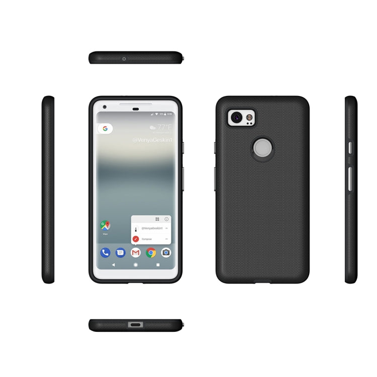 For Google Pixel 2 XL Anti-slip Armor Texture TPU + PC Protective Case Back Cover Shell